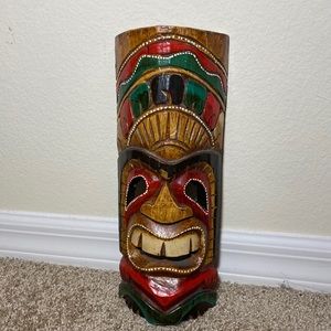 Wooden tiki mask
